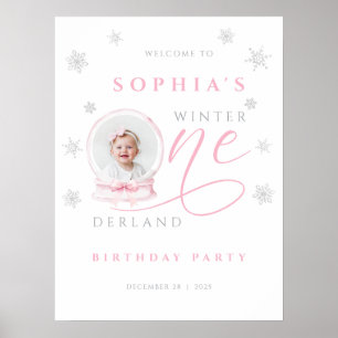 Poster Panneau de bienvenue pour le premier anniversaire