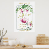 Poster Panneau de bienvenue pour le thé de mariage Magnol (Cuisine)