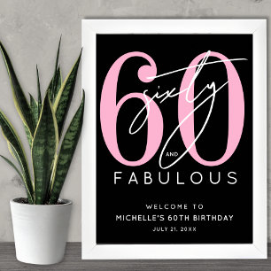 Poster Panneau de bienvenue pour les 60 ans de Black Pink