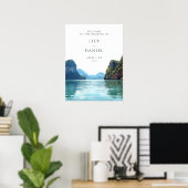 Poster Panneau de bienvenue pour mariage à Phuket Thaïlan (Bureau à domicile)
