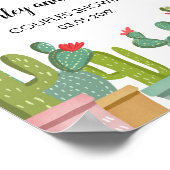 Poster Panneau de bienvenue pour mariage Cactus Fiesta Co (Coin)