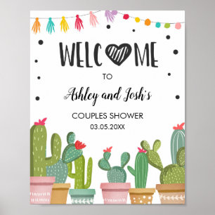Poster Panneau de bienvenue pour mariage Cactus Fiesta Co