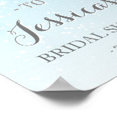 Poster Panneau de bienvenue pour mariage d'hiver bleu Won (Coin)