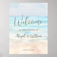 Panneau de bienvenue pour mariage estival sur la p