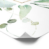 Poster Panneau de bienvenue pour mariage Eucalyptus Cadre (Coin)