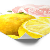Poster Panneau de bienvenue pour mariage lemon (Coin)