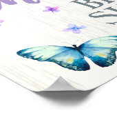 Poster Panneau de bienvenue pour mariage papillon (Coin)