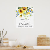 Poster Panneau de bienvenue pour mariage Tournesol Jaune (Cuisine)