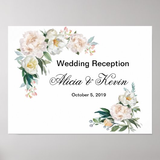 Poster Panneau de bienvenue pour réception de mariage (Devant)