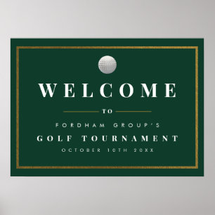 Poster Panneau de bienvenue pour tournoi de golf