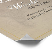 Poster Panneau de bienvenue pour un mariage champêtre ave (Coin)