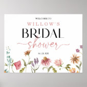 Poster Panneau de bienvenue pour un mariage champêtre boh (Devant)