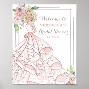 Poster Panneau de bienvenue pour un mariage de luxe et de