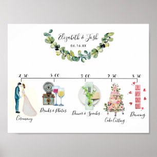 Poster Panneau de bienvenue pour un mariage décontracté