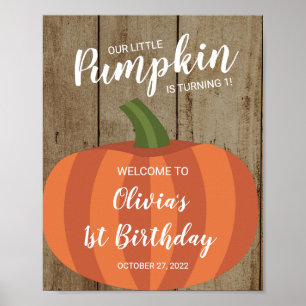 Poster Panneau de bienvenue pour un premier anniversaire