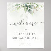 Poster Panneau de bienvenue pour une baby shower avec de  (Devant)