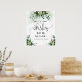 Poster Panneau de bienvenue pour une baby shower avec des (Cuisine)