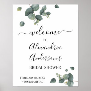Poster Panneau de bienvenue pour une baby shower avec euc