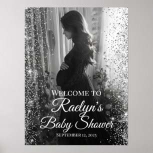 Poster Panneau de bienvenue pour une baby shower avec pho