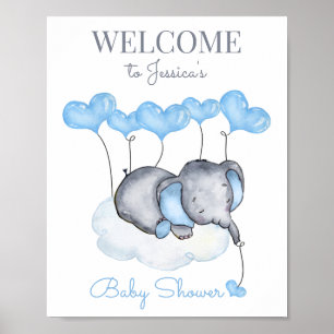 Poster Panneau de bienvenue pour une baby shower avec un