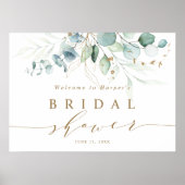 Poster Panneau de bienvenue pour une baby shower botaniqu (Devant)