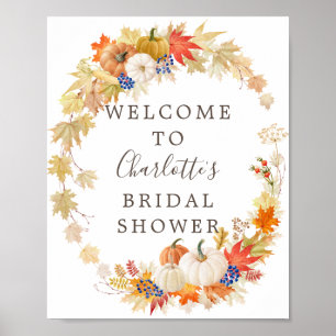Poster Panneau de bienvenue pour une baby shower d'automn