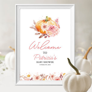 Poster Panneau de bienvenue pour une baby shower d'automn
