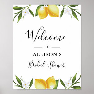 Poster Panneau de bienvenue pour une baby shower de maria