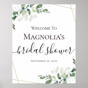 Poster Panneau de bienvenue pour une baby shower de maria