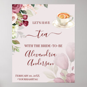 Poster Panneau de bienvenue pour une baby shower de maria