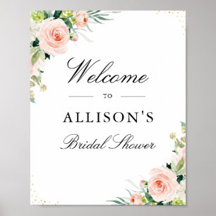 Poster Panneau de bienvenue pour une baby shower de maria