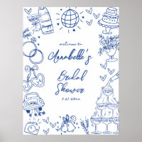 Panneau de bienvenue pour une baby shower de maria
