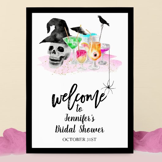 Poster Panneau de bienvenue pour une Baby Shower Hallowee