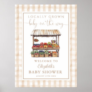 Poster Panneau de bienvenue pour une baby shower Localeme