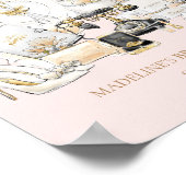 Poster Panneau de bienvenue pour une baby shower noir et  (Coin)