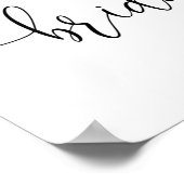 Poster Panneau de bienvenue pour une baby shower rose ave (Coin)