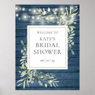 Poster Panneau de bienvenue pour une baby shower rustique