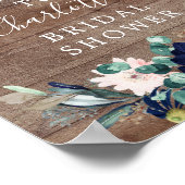 Poster Panneau de bienvenue pour une baby shower Rustique (Coin)