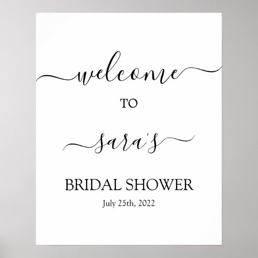 Poster Panneau de bienvenue pour une baby shower simple e (Devant)