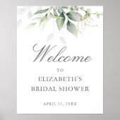 Poster Panneau de bienvenue pour une baby shower sur le t (Devant)