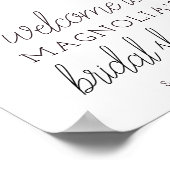 Poster Panneau de bienvenue pour une baby shower sur le t (Coin)