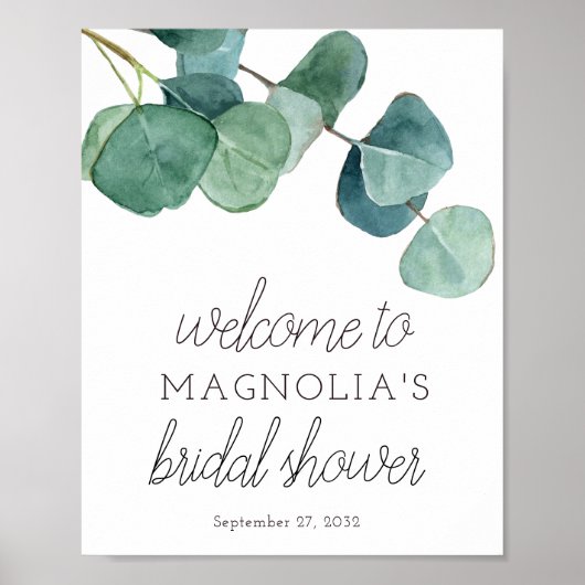 Poster Panneau de bienvenue pour une baby shower sur le t (Devant)