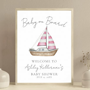Poster Panneau de bienvenue pour une baby shower sur le t