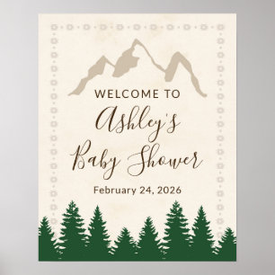 Poster Panneau de bienvenue pour une baby shower sur le t