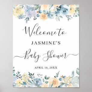 Poster Panneau de bienvenue pour une baby shower Vanille
