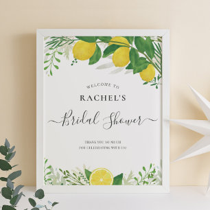 Poster Panneau de bienvenue pour une douche de mariage au