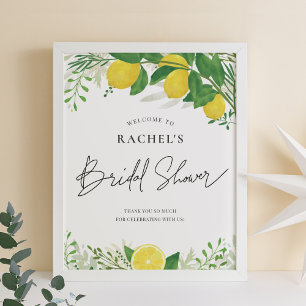 Poster Panneau de bienvenue pour une douche de mariage au