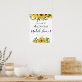 Poster Panneau de bienvenue pour une douche de mariage av (Cuisine)