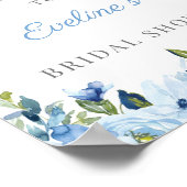 Poster Panneau de bienvenue pour une douche de mariage fl (Coin)