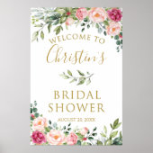 Poster Panneau de bienvenue pour une douche de mariée aux (Devant)